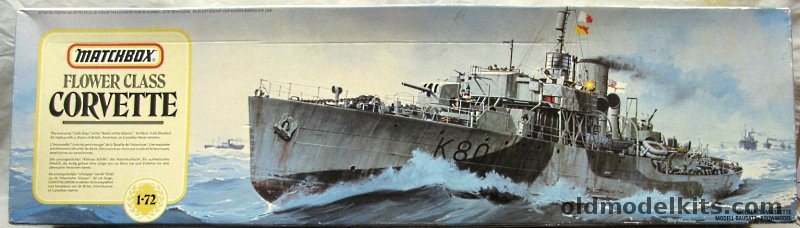 Matchbox 1/72 Flower Class Corvette / HMS Bluebell / HMCS Snowberry / USS Saucy, PK-901 plastic model kit